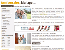 Tablet Screenshot of anniversairedemariage.org